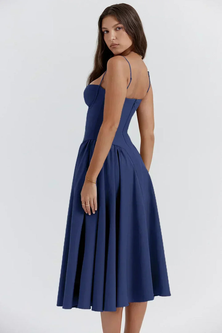 Sigrid | Kjole bustier uten ermer lengde midi
