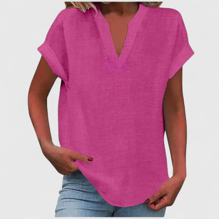 Xavinah – Komfortabel V-ringad bluse