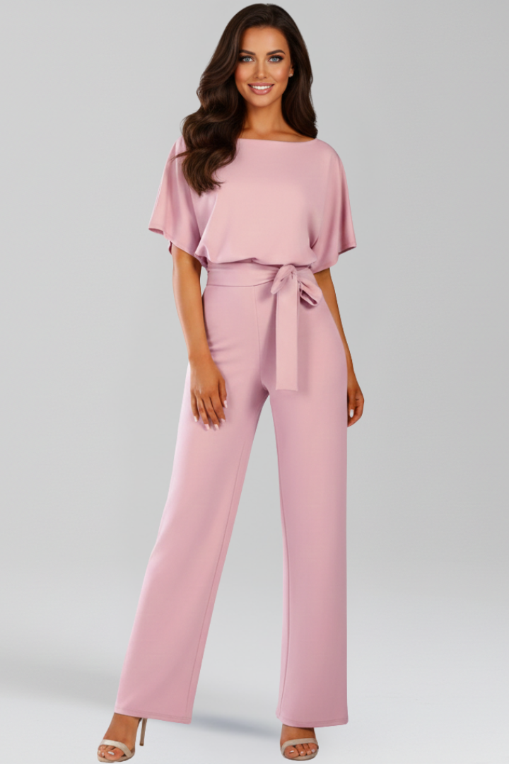 Danielle – Klassisk Jumpsuit Med Knytebelte Og Vide Ben For Dame