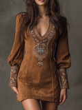 Emilienne | Mini – Kåpe Vintage i Suédine Bordada