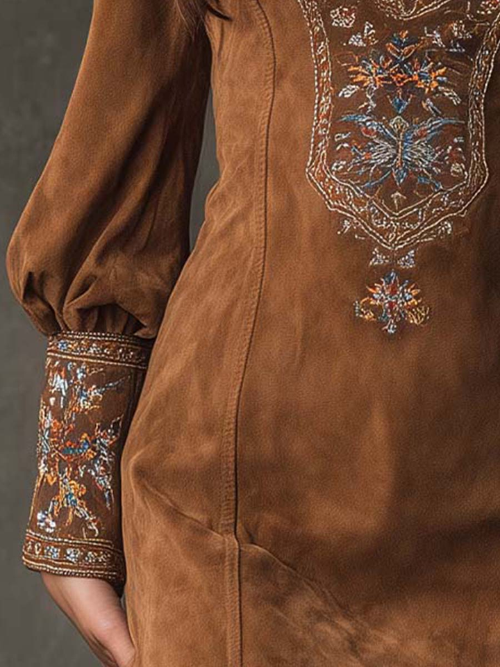 Emilienne | Mini – Kåpe Vintage i Suédine Bordada